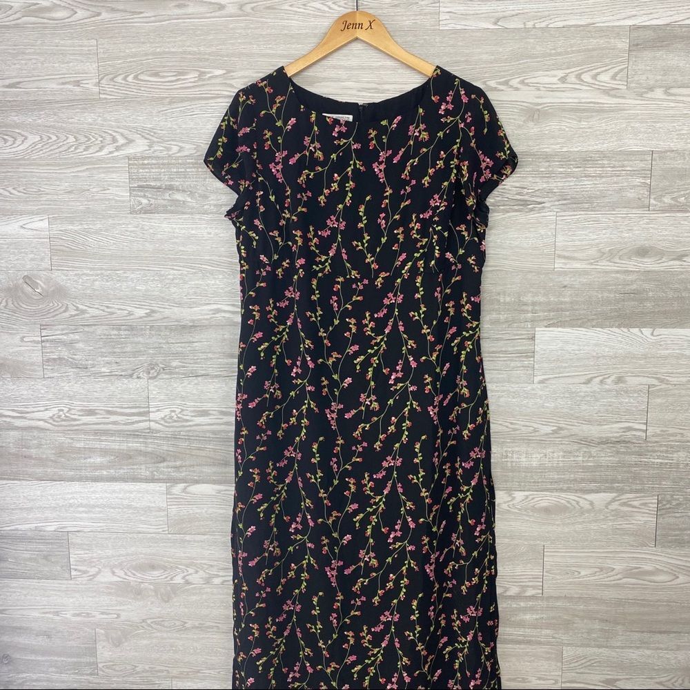 Yves Cossette Depeche Mode Black Vtg Floral Dress